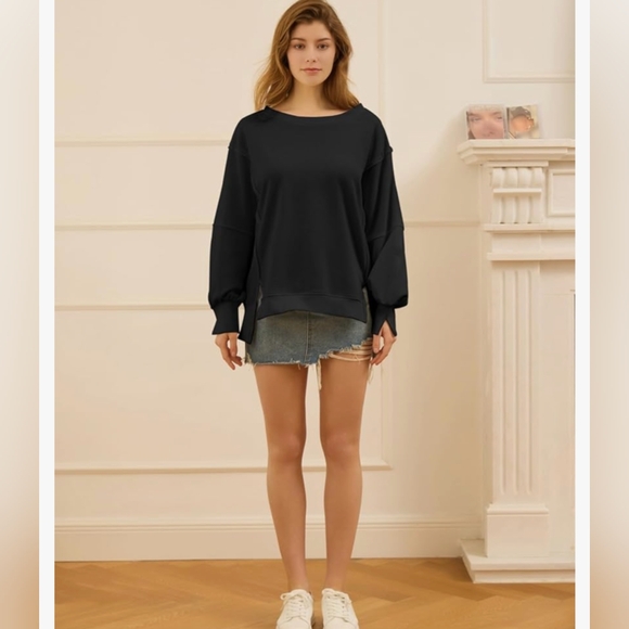 EYZH Black Long Sleeve Top - Picture 16 of 17